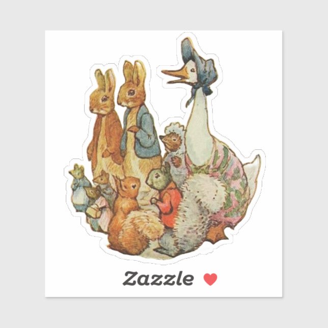 Classic Beatrix Potter Peter and Friends Sticker (Sheet)
