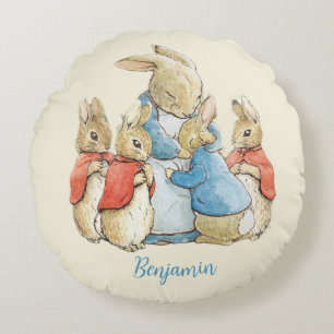 Classic Beatrix Potter Peter the Rabbit Round Pillow