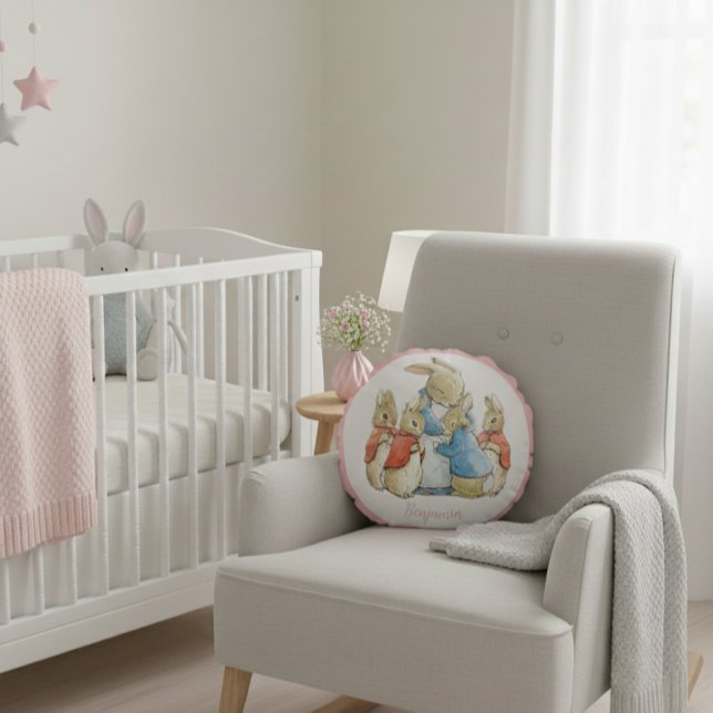 Classic Beatrix Potter Peter the Rabbit Round Pillow (Creator Uploaded)