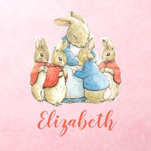 Classic Beatrix Potter Peter the Rabbit w. Name Wall Decal
