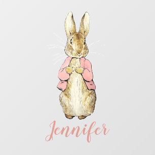 Classic Beatrix Potter Peter the Rabbit with Name Wall Decal