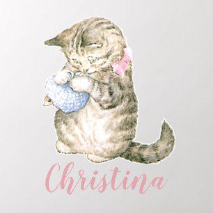 Classic Beatrix Potter Peter the Rabbit with Name Wall Decal