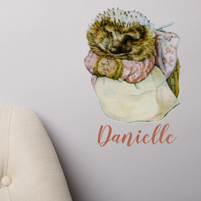 Classic Beatrix Potter Peter the Rabbit with Name Wall Decal (Living Room 3)