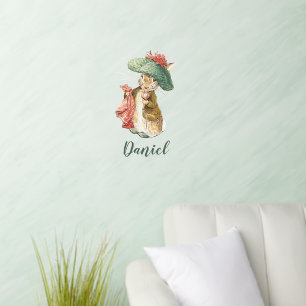 Classic Beatrix Potter Peter the Rabbit with Name Wall Decal