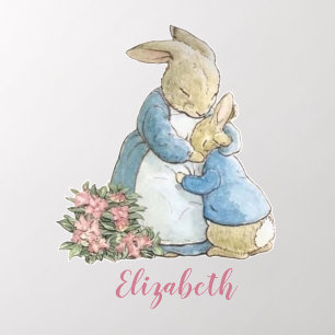Classic Beatrix Potter Peter the Rabbit with Name Wall Decal