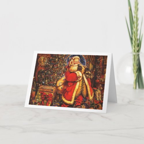 Classic beautiful vintage Christmas picture Holiday Card