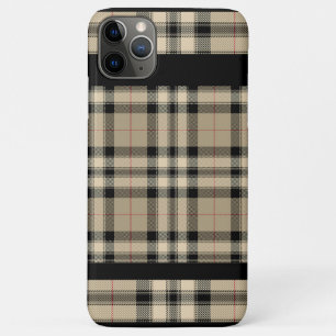 Classic Beige and Black Plaid iPhone / iPad case