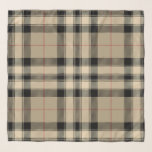 Classic Beige And Black Plaid  Scarf<br><div class="desc">Size: Large Square Kerchief Chiffon Scarf, 50" x 50" "I feel pretty, oh so pretty!" Elevate your style with a custom printed scarf in a delicate and lovely chiffon fabric. Beautifully finished with a professional baby hem, this scarf is the perfect accent piece that you can wear into the fall...</div>