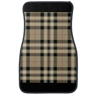 Classic Beige And Black Plaid Set of Car Mats