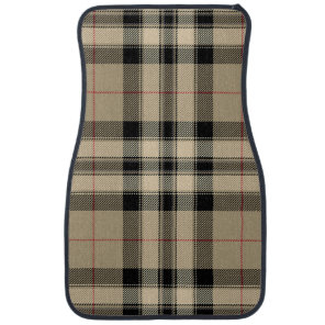 Classic Beige + Black Plaid  Car Floor Mat