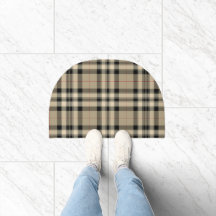 Classic Beige + Black Plaid