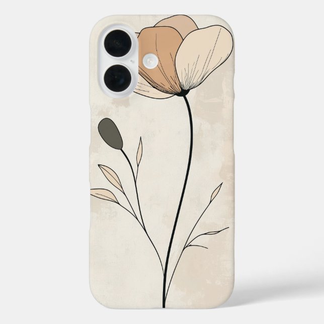 Classic Beige Bud Case-Mate iPhone Case (Back)