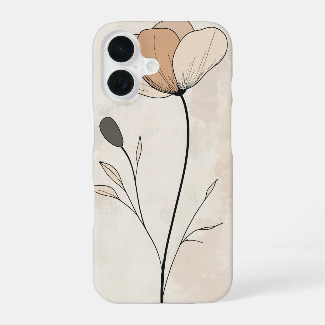 Classic Beige Bud Iphone Case (Back)