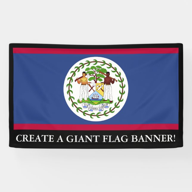 Classic Belize Flag Banner (Horizontal)
