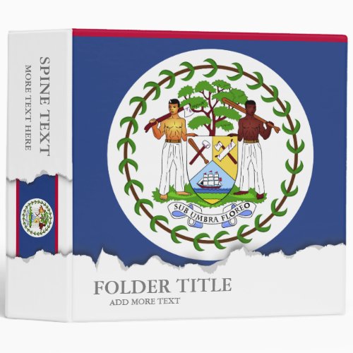 Classic Belize Flag Binder