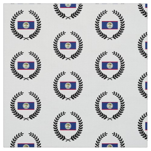 Classic Belize Flag Fabric