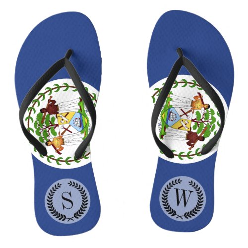 Classic Belize Flag Flip Flops