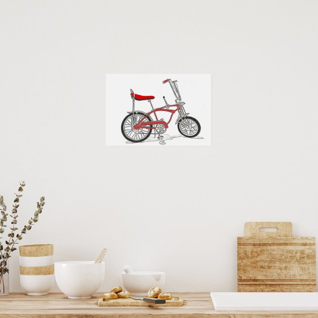 Classic bike Schwinn Stingray banana seat bicycle Poster | Zazzle