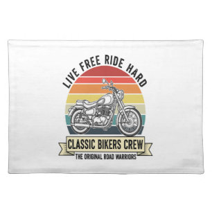 Classic Bikers Crew Motorcycle.jpg Cloth Placemat