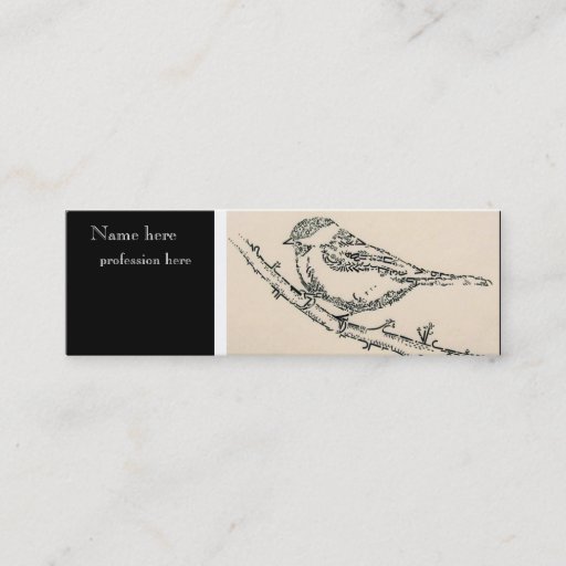Customizable Classic bird business card
