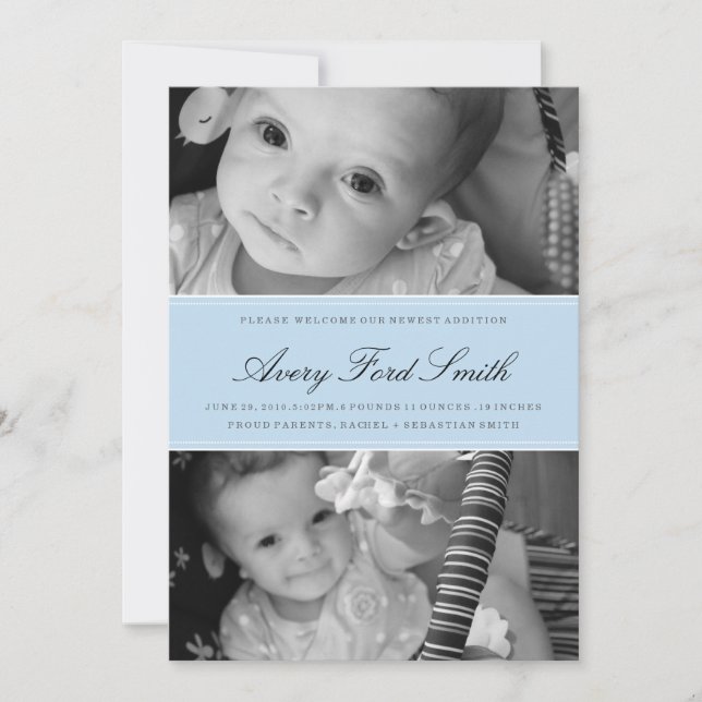 CLASSIC BIRTH ANNOUNCEMENT (Front)