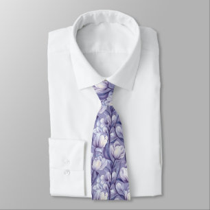 Classic Birthday Gifts For Husband Tulip Flower Neck Tie
