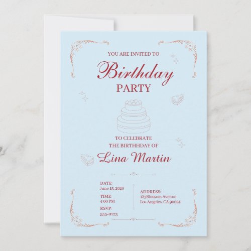 Classic Birthday Party Invitation
