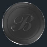 Classic Black 1 Letter Monogram Wax Seal Stickers<br><div class="desc">This chic and trendy 1 Letter Calligraphy Script Monogram Faux Wax Seal Stickers in Dark Charcoal Gray Almost Black colorway will make the perfect finishing touch to your wedding invitations, birthday party, baby shower, anniversary, or other special occasion stationery. Seal your envelopes and Favor bags easily and beautifully with the...</div>