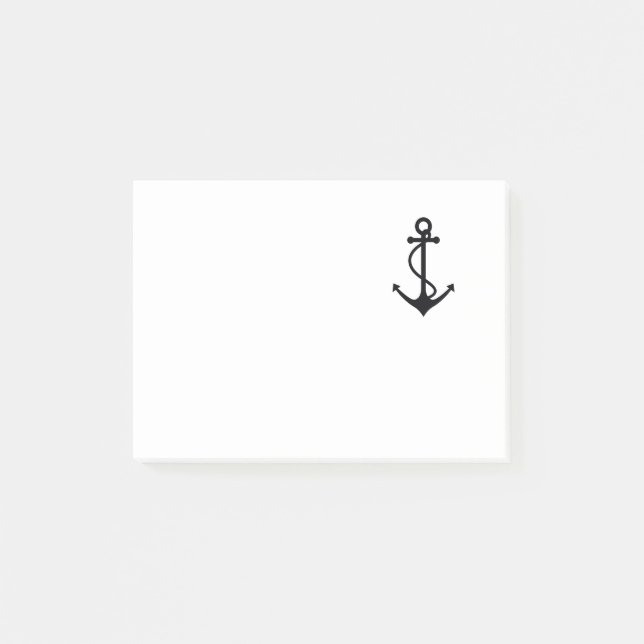 Classic Black Anchor Post-it Notes (Front)