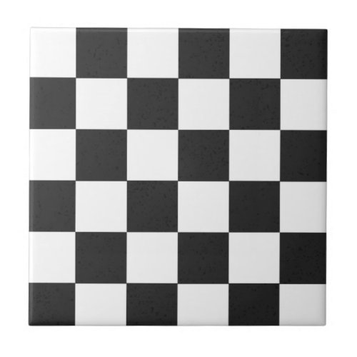  Classic Black and Checks Vintage Collection   Ceramic Tile