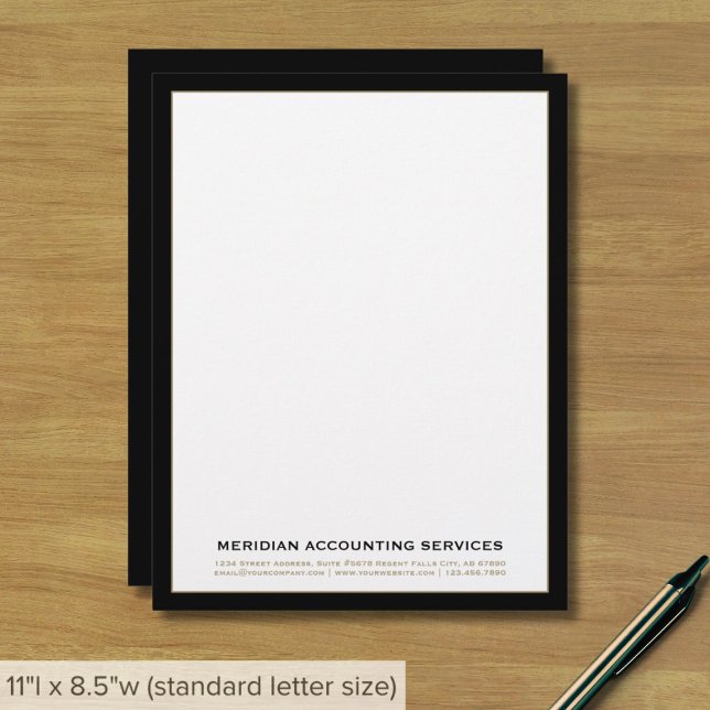 Classic Black and Gold Business Letterhead (Creator Uploaded)