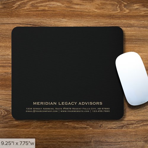 Classic Black and Gold Company Mousepad
