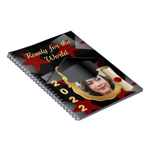 Classic Black and Gold Graduation Graphic Design Notebook
