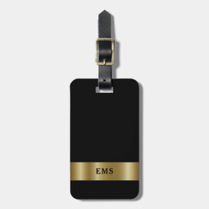 Classic Black and Gold Luggage Tag