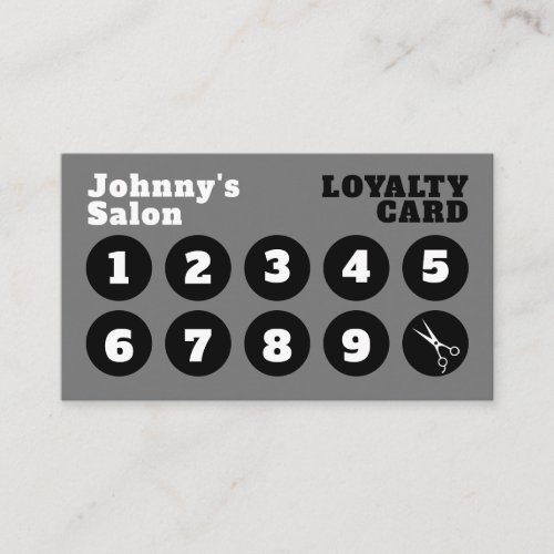 Classic black and gray Loyalty Business Card
