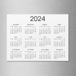 Classic Black And White 2024 Calendar Magnet at Zazzle