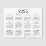 Classic Black And White 2025 Calendar Magnet at Zazzle