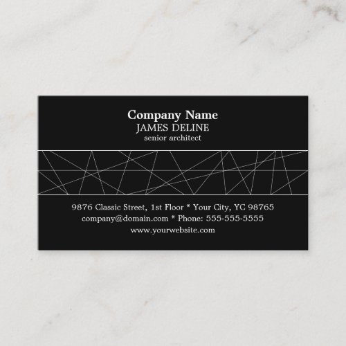 Classic Black and White Architect Business Card