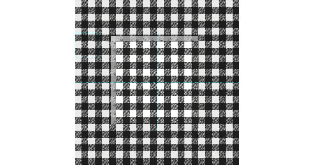 Classic Black and White Buffalo Plaid Pattern Fabric | Zazzle
