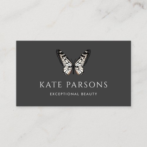 Classic  Black and White Butterfly Business Card