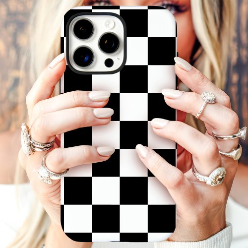 Classic Black And White Checkerboard Iphone 16 Pro Max Case