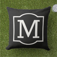 Classic Black and White Custom Monogram Letter