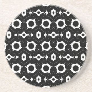 Classic black and white design coaster