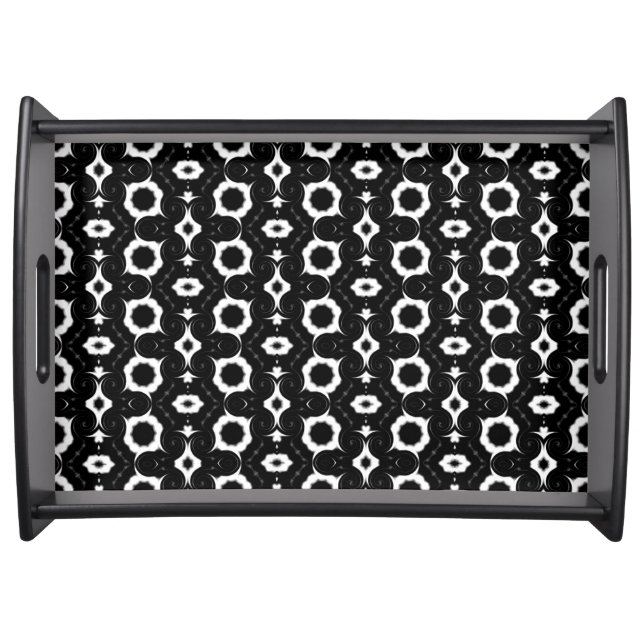 Classic Black and White design Serving Tray (Front)