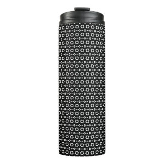 Classic black and white design thermal tumbler