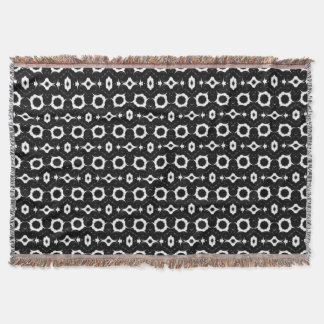 Classic black and white design throw blanket