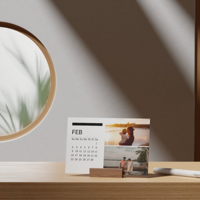 Classic Black And White Easel Calendar Feb 2025 Holder (Creator Uploaded)