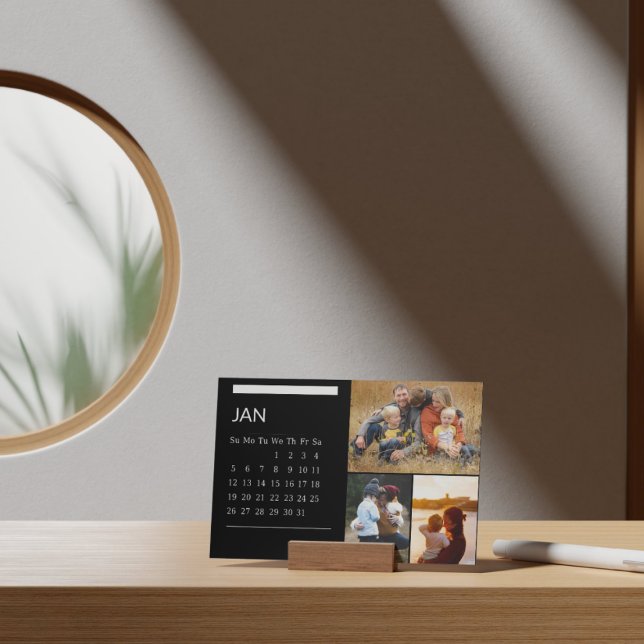 Classic Black And White Easel Calendar Jan 2025 Holder (Creator Uploaded)