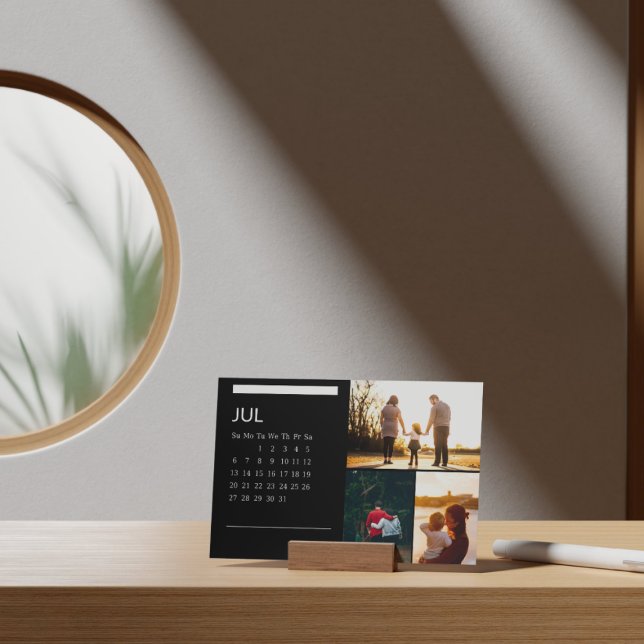 Classic Black And White Easel Calendar Jul 2025 Holder (Creator Uploaded)