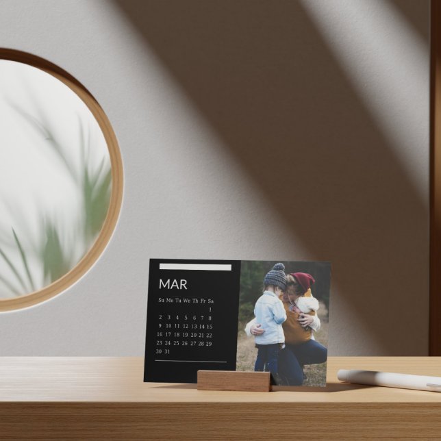 Classic Black And White Easel Calendar Mar 2025 Holder (Creator Uploaded)